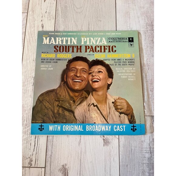 Mary Martin & Ezio Pinza South Pacific LP Vinyl Record  Original Broadway Cast - Picture 1 of 6